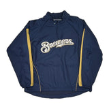 Brewers Majestic Mlb Windbreaker - 2XL Gold Polyester