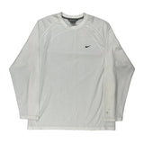 Nike Long Sleeve T-Shirt - XL White Polyester