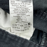 Carhartt Carpenter Trousers - 32W 34L Black Cotton