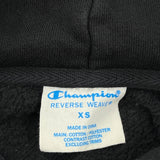 Reverse Weave Champion Hoodie - XS Black Cotton