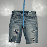 True Religion Denim Shorts - 34W 11L Light Wash Denim