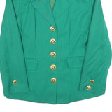 MARIANNA MASI Womens Green Wool Button Jacket M Tailored Plain Elegant Outerwear