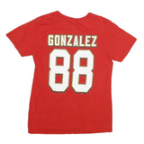 MAJESTIC Mens Red Kansas City Chiefs 88 T-Shirt M Short Sleeve Crew Neck