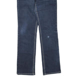 Womens Regular Fit Dark Blue Denim Zip Cotton Blend Jeans W30 L33 Classic Style