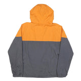 DISNEY Mens Orange & Grey Zip Jacket L Polyester Blend Colourblock Casual