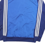 ADIDAS Mens Blue & Navy Track Jacket M Polyester Blend Zip Athletic Sport