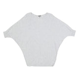 PHASE EIGHT Womens Grey Wool Blend Batwing Sleeve Round Neck Top S Elegant