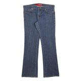 GUESS Womens Regular Fit Blue Denim Flared Cotton Blend Jeans W34 L31 Classic