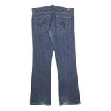 GUESS Womens Regular Fit Blue Denim Flared Cotton Blend Jeans W34 L31 Classic