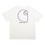 CARHARTT Mens White T-Shirt L Short Sleeve Crew Neck Branded Pocket Logo
