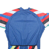 CEROTI Mens Blue & Red Graphic Cycling Jersey M Short Sleeve Zip Neck