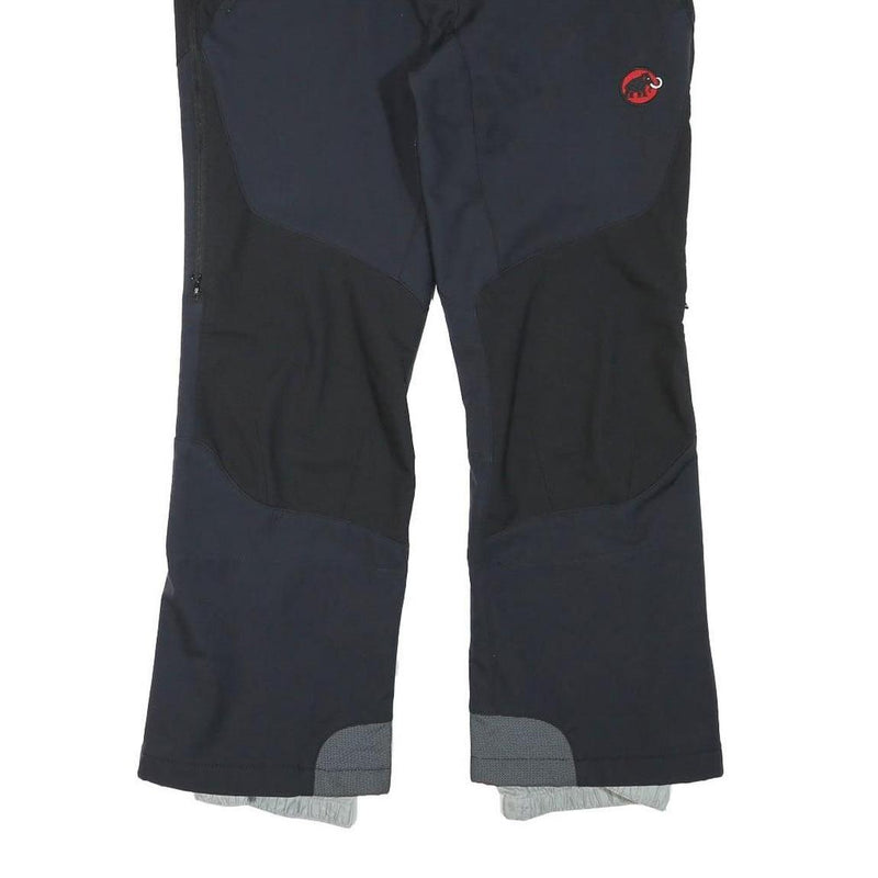 MAMMUT Womens Blue & Black Polyester Blend Relaxed Straight Trousers W30 L29