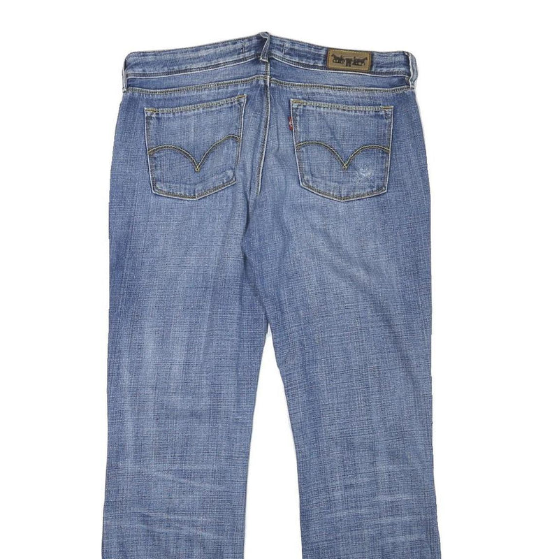 LEVI'S 572 Womens Jeans Blue Regular Straight Denim Medium W32 L30 Distressed