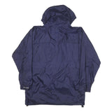 HELLY HANSEN Mens Blue Outdoor Jacket M Polyester Blend Zip Hooded Plain