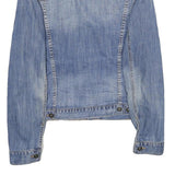 TOMMY HILFIGER Womens Blue Denim Jacket L Cotton Button Closure Classic Fit