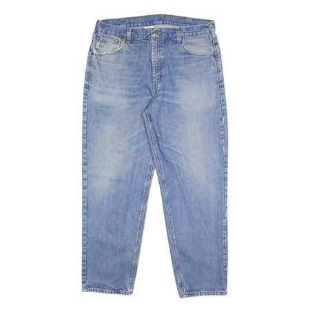 CARHARTT Mens Relaxed Cotton Denim Light W38 L30 Jeans Zip Closure Casual