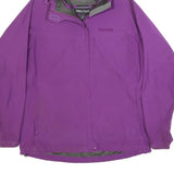 MARMOT Womens Purple Waterproof Hooded Outdoor Jacket L Polyester Zip Gore-Tex