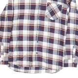 VANS Mens Blue & Maroon Check Shirt L Casual Cotton Blend Long Sleeve