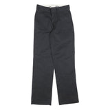 DICKIES Mens Cotton Blend Black Regular Straight Trousers W27 L32 Workwear Zip