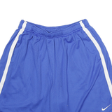 NIKE Mens Blue & White Casual Shorts XL W26 Polyester Blend Mesh Sport