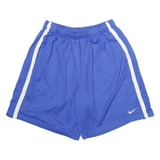NIKE Mens Blue & White Casual Shorts XL W26 Polyester Blend Mesh Sport