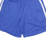 NIKE Mens Blue & White Casual Shorts XL W26 Polyester Blend Mesh Sport