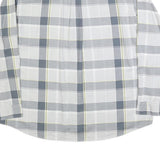 DICKIES Mens Blue & White Check Shirt 2XL Cotton Blend Casual Workwear Button-Up