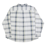 DICKIES Mens Blue & White Check Shirt 2XL Cotton Blend Casual Workwear Button-Up