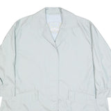 BURBERRY Womens White Jacket XL Button Closure Plain Classic Fit Lightweight