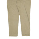 LEVI'S Mens Cotton Beige Regular Fit Straight Leg Trousers W36 L30 Casual Zip