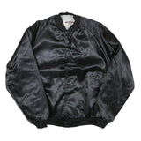 WESTARK Mens Black Satin Starbuilders Karaoke Button Jacket M Nylon Bomber Plain