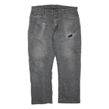 DICKIES Womens Grey Regular Jeans Denim W40 L28 Distressed Cotton Blend Zip