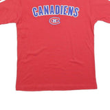 NHL Womens Red Canadiens Graphic T-Shirt M Short Sleeve Crew Neck Cotton Blend