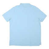 POLO RALPH LAUREN Mens Blue Cotton Blend Short Sleeve Plain L Polo Shirt Classic