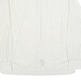 TOMMY HILFIGER Mens White & Black Pinstripe Shirt L Classic Long Sleeve Button