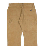 DICKIES Mens Cotton Blend Beige Regular Fit Straight Leg Trousers W34 L30