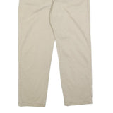 NAUTICA Mens Regular Fit Beige Cotton Blend Trousers W34 L30 Casual Zip