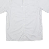 IRIS BAYER Mens White & Cream Short Sleeve Cotton Blend Shirt L Casual Summer