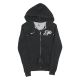 NIKE Womens Black & Grey Zip Up Hoodie M Cotton Blend Casual Sweatshirt