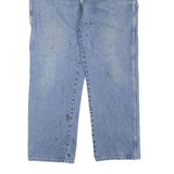 DICKIES Mens Regular Fit Straight Blue Denim Jeans Zip Closure W36 L32 Workwear