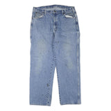 DICKIES Mens Regular Fit Straight Blue Denim Jeans Zip Closure W36 L32 Workwear