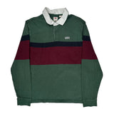 Levis Striped Rugby Shirt - Large Green Cotton
