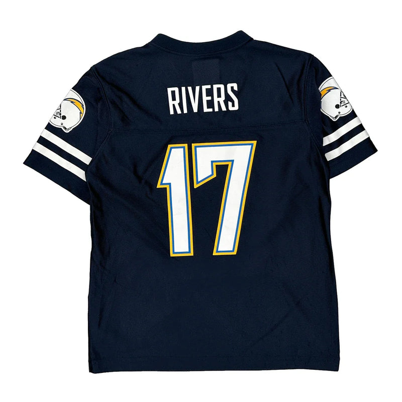 Chargers, Age 6-7 Nfl Football Jersey - Small Navy Polyester