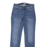 WRANGLER Womens Regular Fit Blue Denim Zip Jeans W28 L30 Classic Straight