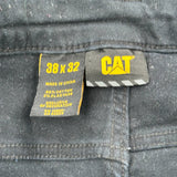 Cat Cargo Pants - 36W 32L Black Cotton