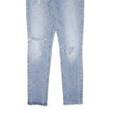 LEVI'S 711 Womens Slim Blue Denim Light W34 L31 Ripped Skinny Jeans Cotton Blend