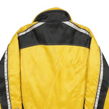 GIERRE Mens Yellow & Black Outdoor Jacket L Nylon Zip Reflective Stripes