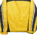 GIERRE Mens Yellow & Black Outdoor Jacket L Nylon Zip Reflective Stripes