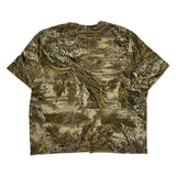 Deer Skull Graphic Realtree Camo T-Shirt - 2XL Brown Cotton