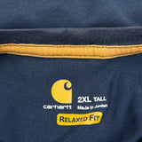 Carhartt Tall T-Shirt - 2XL Blue Cotton